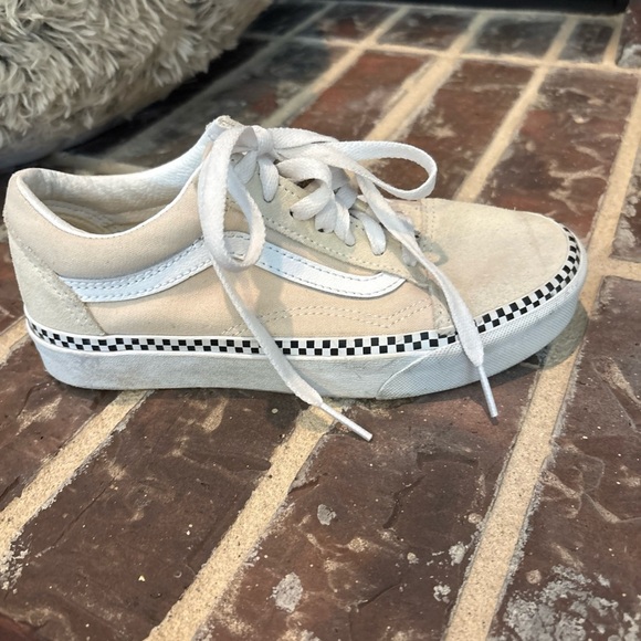 Vans old skool checkered foxing turtledove skateboarding  shoes M 3.5 W 5 - Picture 4 of 11